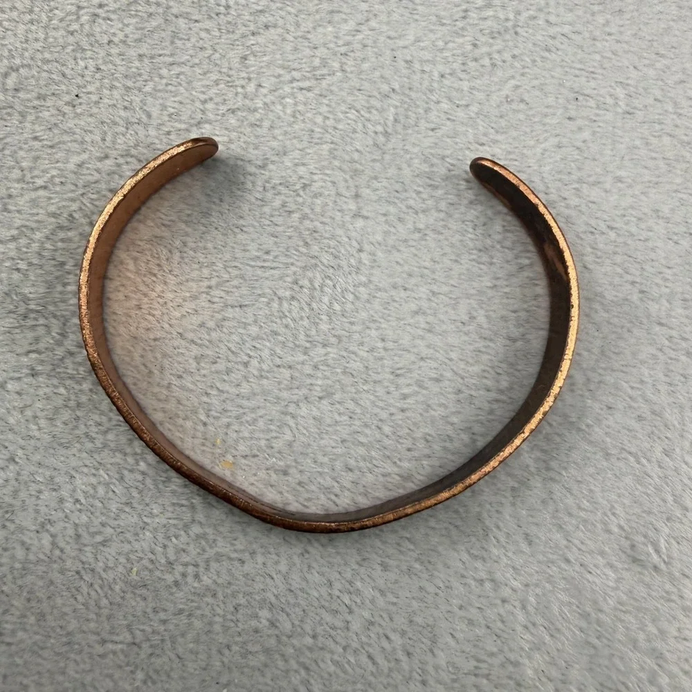 Vintage Solid Copper Cuff Bracelet Arrow Southwestern‎ 6.5